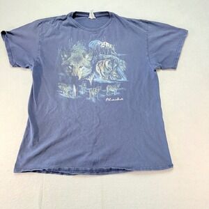 Delta Blue Graphic Wolf T-Shirt